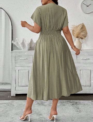 Rochie lunga SHEIN CURVE, verde