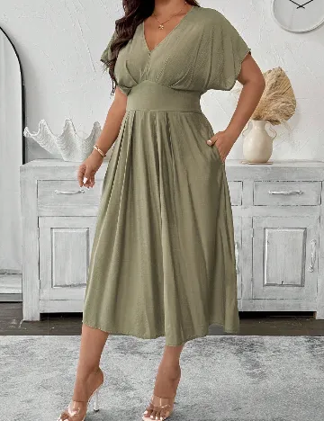 Rochie lunga SHEIN CURVE, verde
