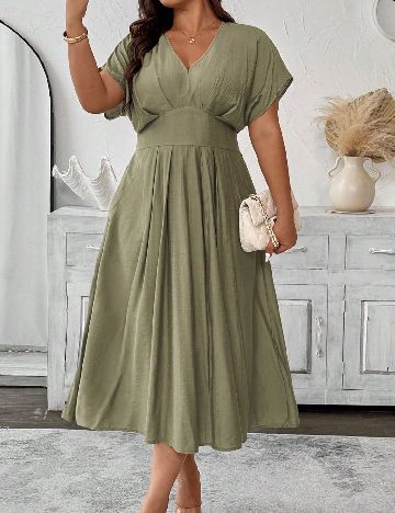 Rochie lunga SHEIN CURVE, verde