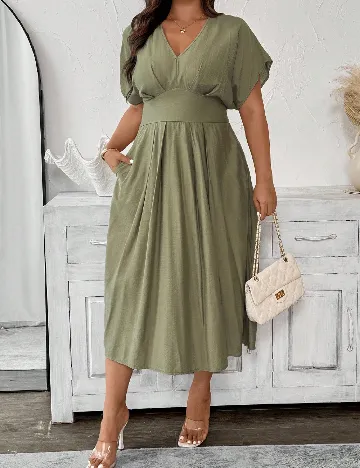 Rochie lunga SHEIN CURVE, verde