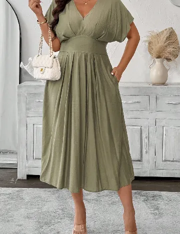 Rochie lunga SHEIN CURVE, verde