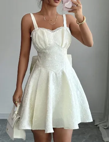 Rochie scurta SHEIN, ecru