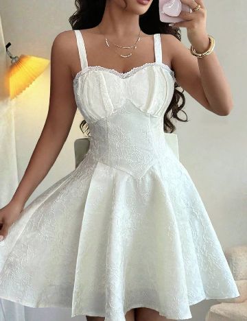 Rochie scurta SHEIN, ecru