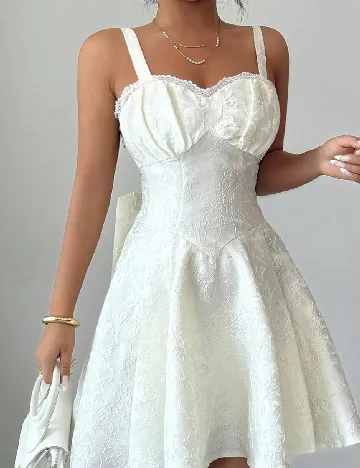 Rochie scurta SHEIN, ecru