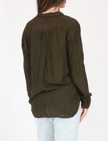 Camasa Bershka, verde