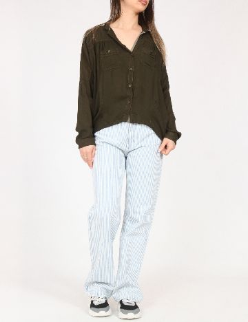 Camasa Bershka, verde