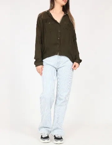 Camasa Bershka, verde