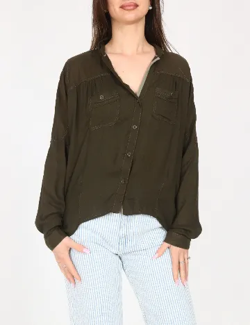 Camasa Bershka, verde