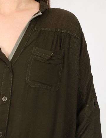 Camasa Bershka, verde