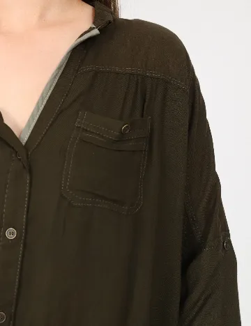 Camasa Bershka, verde