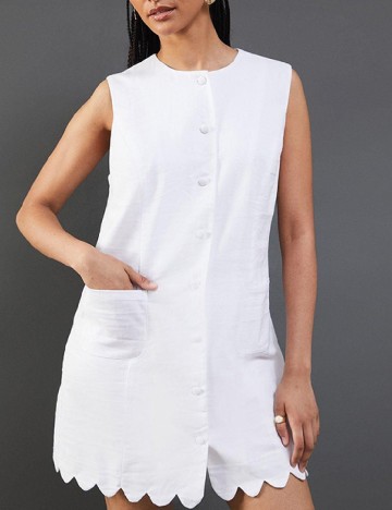 Rochie scurta WAREHOUSE, alb