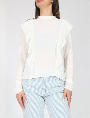 Bluza Pull&Bear, alb