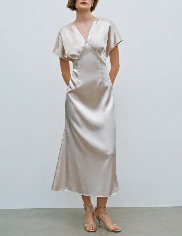 Rochie medie SHEIN, ecru