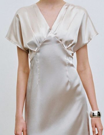 Rochie medie SHEIN, ecru