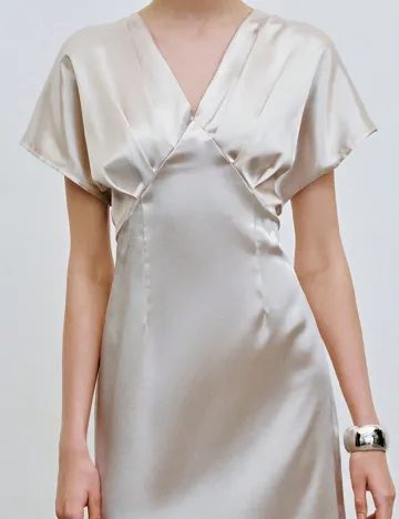 Rochie medie SHEIN, ecru