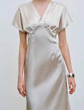 Rochie medie SHEIN, ecru