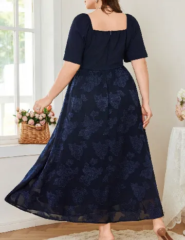 Rochie lunga SHEIN CURVE, bleumarin