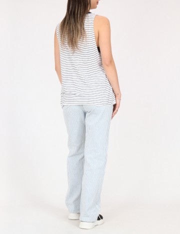 Maiou Pull&Bear, alb/albastru