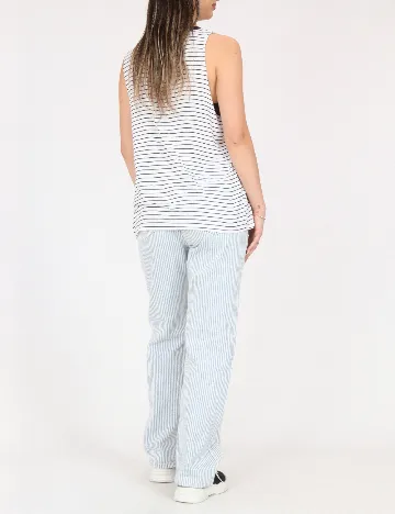 Maiou Pull&Bear, alb/albastru
