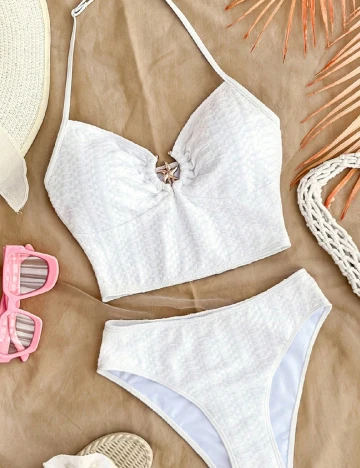 Costum de baie Shein Kids, alb