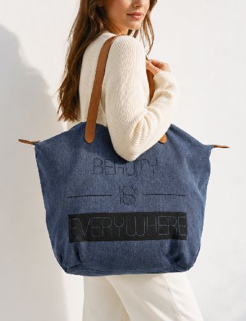 Geanta Bershka, albastru