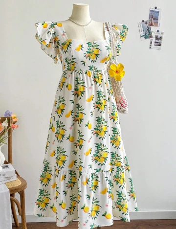 Rochie lunga SHEIN CURVE, alb