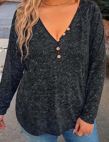 Bluza SHEIN CURVE, gri inchis