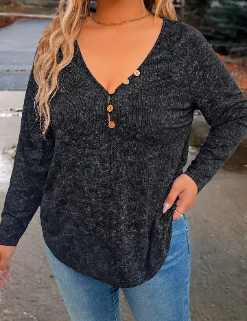 Bluza SHEIN CURVE, gri inchis