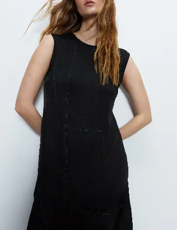 Rochie lunga WAREHOUSE, negru