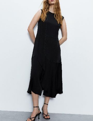 Rochie lunga WAREHOUSE, negru