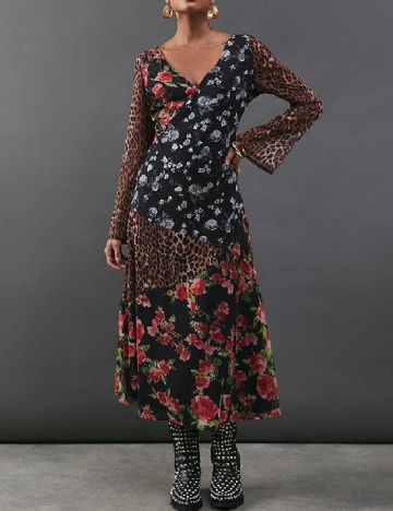 Rochie medie WAREHOUSE, mix culori