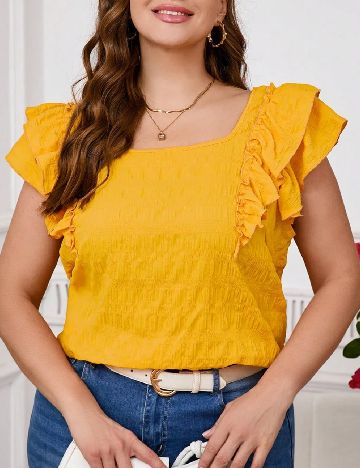 Bluza SHEIN CURVE, galben