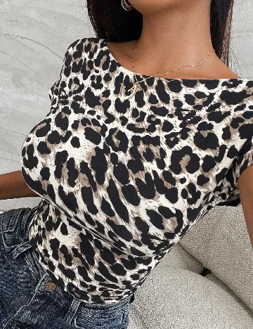Top SHEIN, animal print