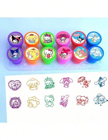 Set stampile 10 bucati SHEIN, mix culori