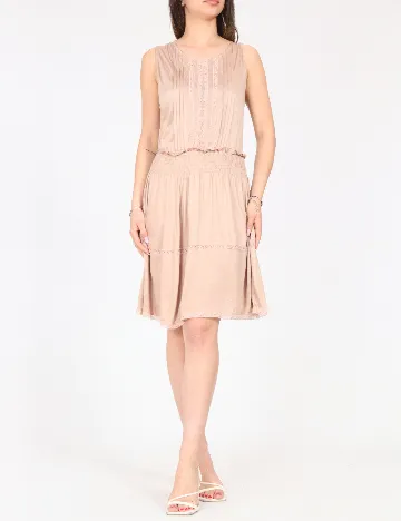 Rochie scurta Zara, roz pudra