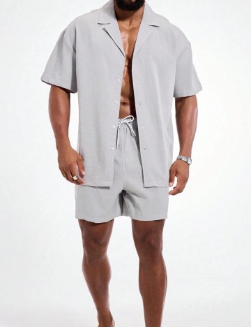 Compleu SHEIN Plus Size Men, gri