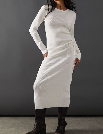 Rochie lunga WAREHOUSE, alb