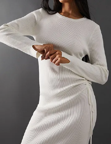 Rochie medie WAREHOUSE, alb