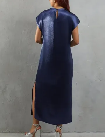 Rochie medie WAREHOUSE, bleumarin