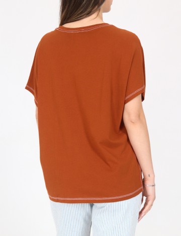 Tricou Bershka, caramiziu