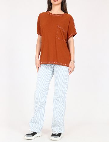 Tricou Bershka, caramiziu