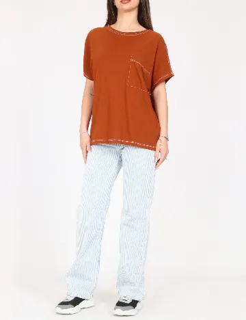 Tricou Bershka, caramiziu