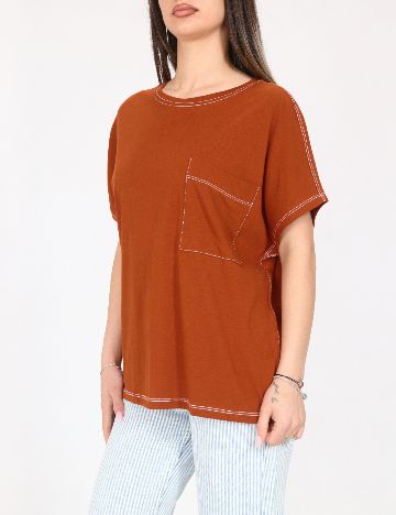 Tricou Bershka, caramiziu