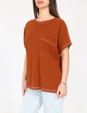 Tricou Bershka, caramiziu