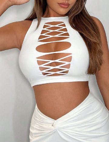 Top SHEIN, alb