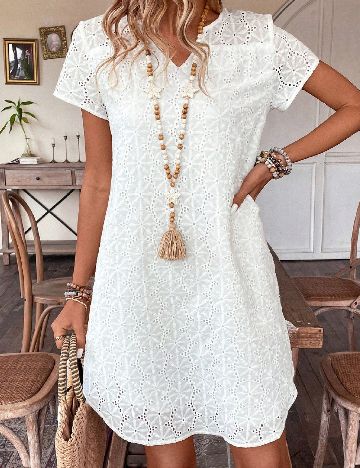 Rochie scurta SHEIN, alb