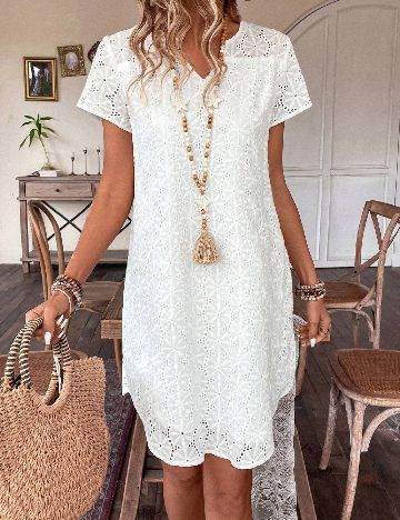 Rochie scurta SHEIN, alb
