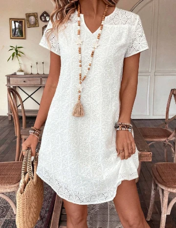 Rochie scurta SHEIN, alb