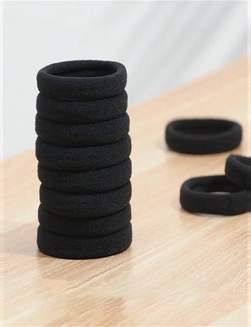 Set elastice de par, 30 buicati SHEIN, negru