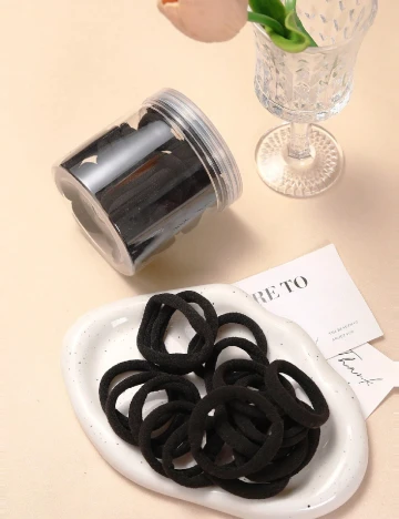 Set elastice de par, 30 buicati SHEIN, negru